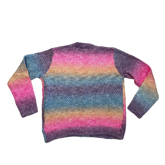 Anna Kay Cardigan Multicolor Ombre Embellished Buttons Wool Blend Size 2 - Picture 2 of 11